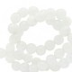 Jade natural stone beads round 6mm White